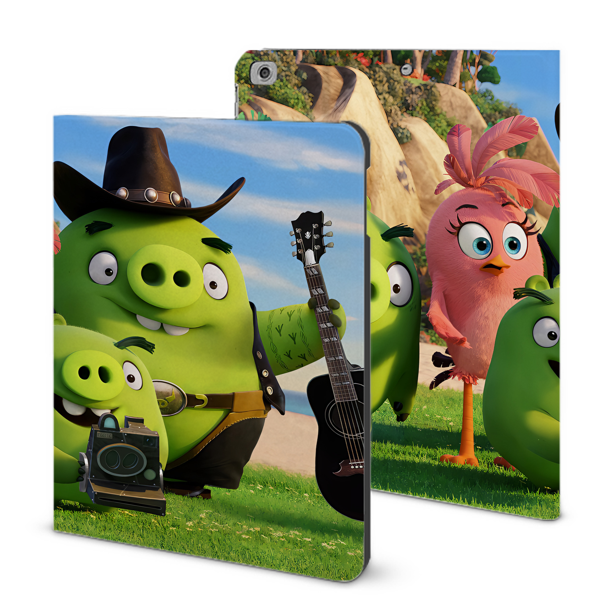 （画像用） Angry Birds アングリーバード IPad ケース ブック型 PUレザー TPU 耐衝撃 軽量 薄型 ペン収納なし 全面保護 IPad 各モデル対応